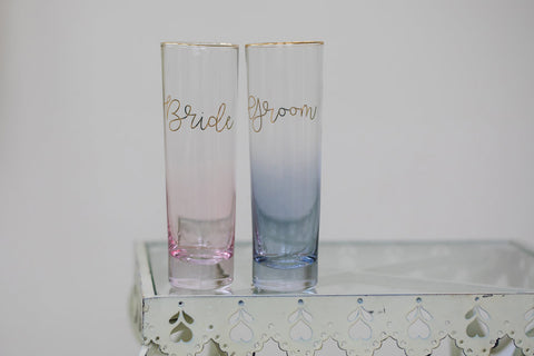 Love You More Bride & Groom Flute